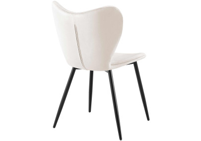 Chaise de salle à manger Maika, velours gris