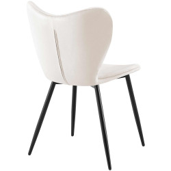 Chaise de salle à manger Maika, velours gris