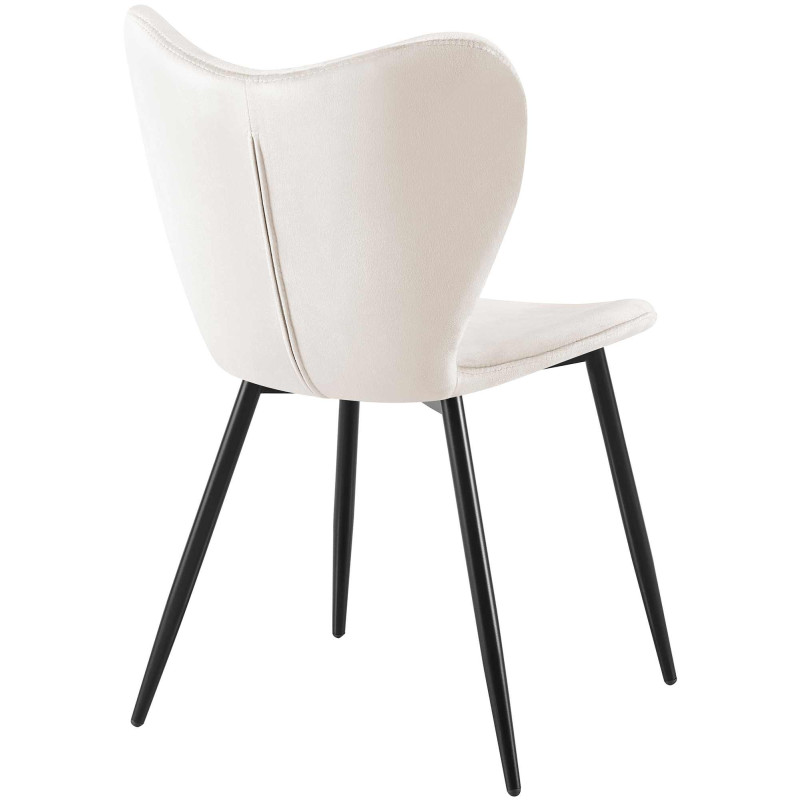 Chaise de salle à manger Maika, velours gris