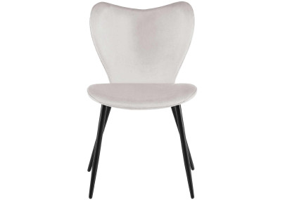 Chaise de salle à manger Maika, velours gris