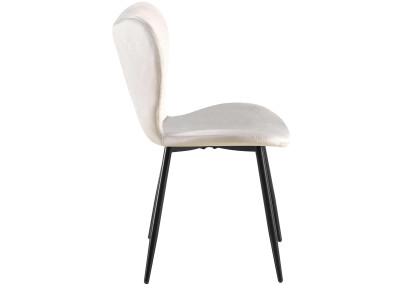 Chaise de salle à manger Maika, velours gris