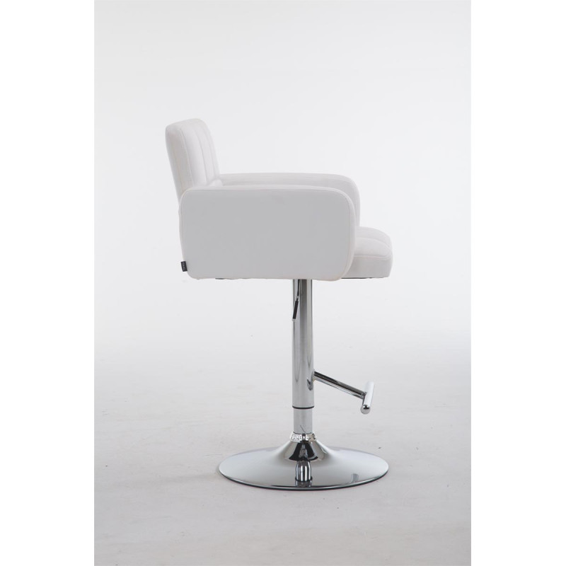 Tabouret de bar Los Angeles, en similicuir C blanc