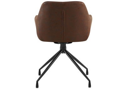 Chaise de salle à manger vintage Welby, marron foncé