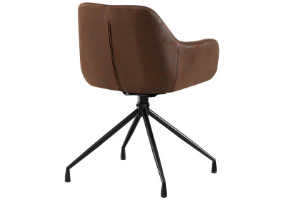 Chaise de salle à manger vintage Welby, marron foncé