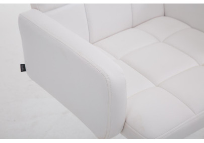 Tabouret de bar Los Angeles em couro artificial C branco