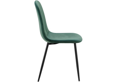 Ensemble de 4 chaises de salle à manger Baxter en velours vert