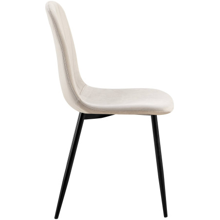 Ensemble de 4 chaises de salle à manger Baxter en velours gris