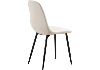 Ensemble de 4 chaises de salle à manger Baxter en velours gris