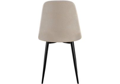 Ensemble de 4 chaises de salle à manger Baxter en velours gris