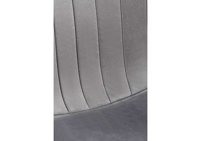 Ensemble de 4 chaises de salle à manger Baxter en velours gris foncé