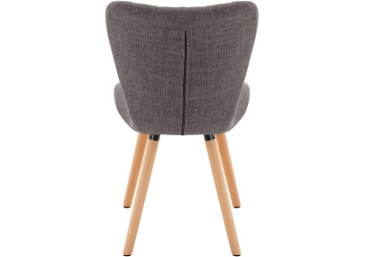 Ensemble de 2 chaises Elda, tissu gris clair