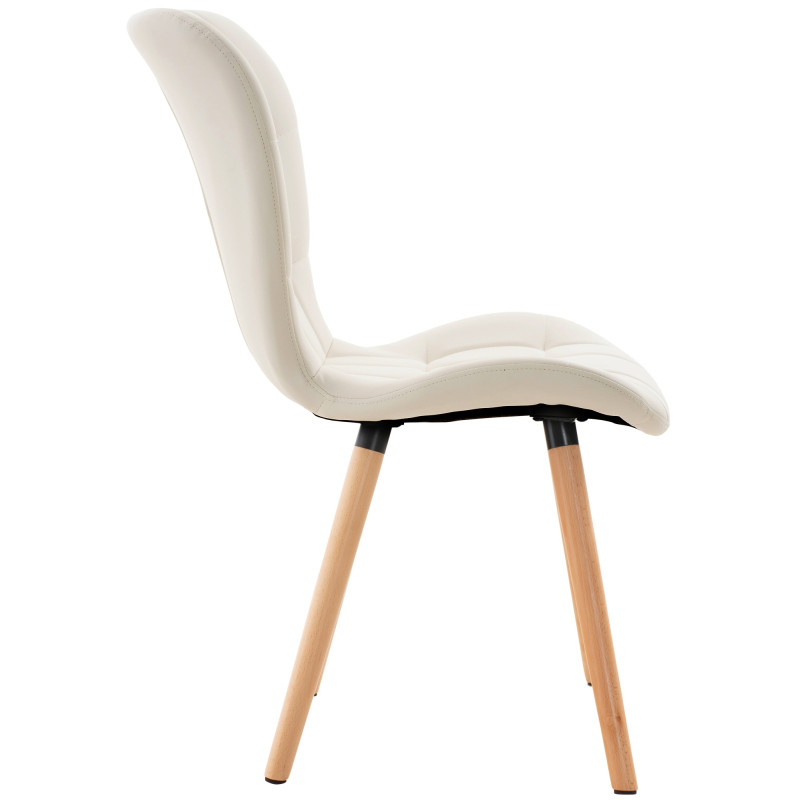 Ensemble de 2 chaises Elda, similicuir, blanc