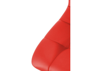 Ensemble de 4 chaises de salle à manger Antibes en similicuir rouge