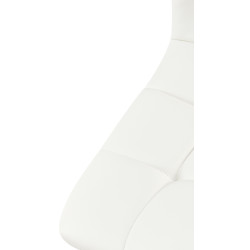 Ensemble de 4 chaises de salle à manger, similicuir Antibes, blanc