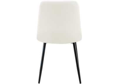 Ensemble de 4 chaises de salle à manger, similicuir Antibes, blanc