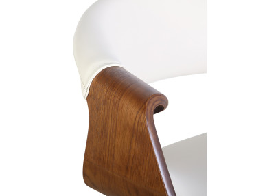 Ensemble de 2 chaises de salle à manger Foley, similicuir, chêne/crème