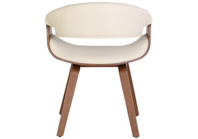 Ensemble de 2 chaises de salle à manger Foley, similicuir, chêne/crème