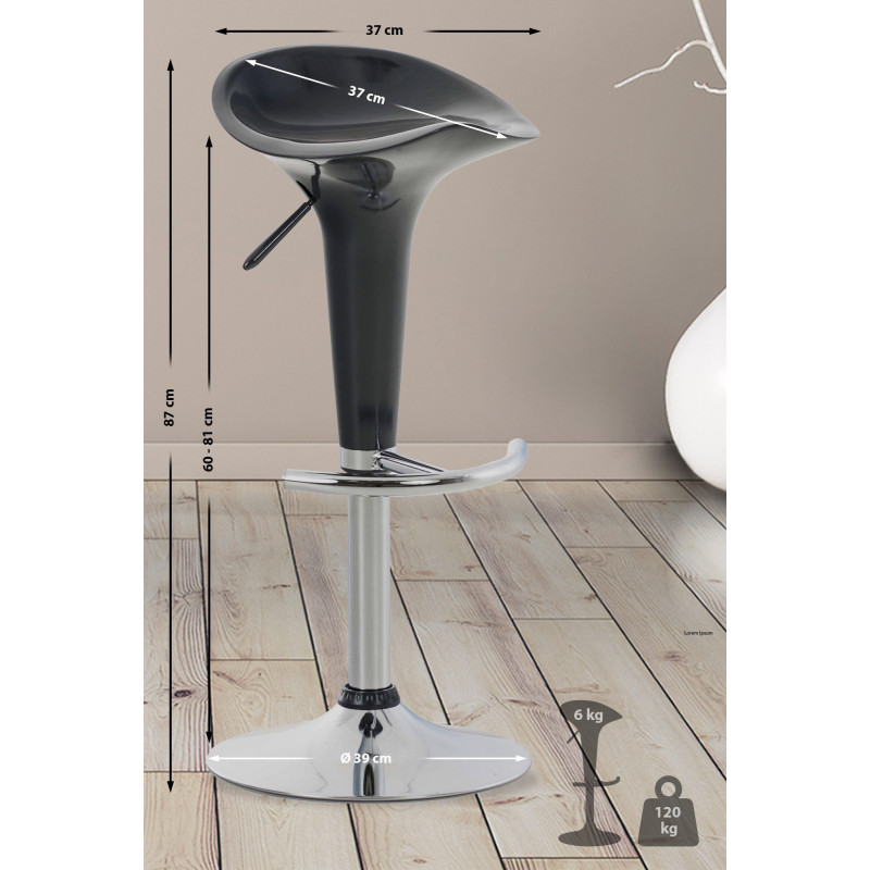 tabouret de bar Saddle gris