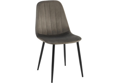 Chaise de salle à manger Baxter en velours anthracite