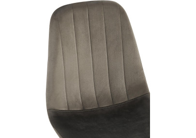 Chaise de salle à manger Baxter en velours anthracite