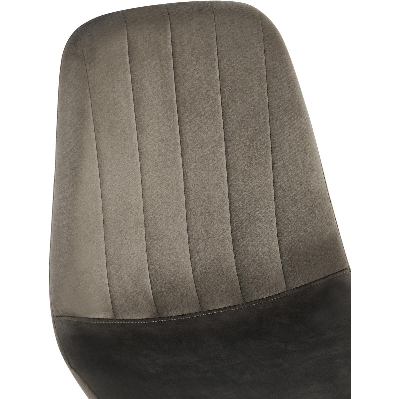 Chaise de salle à manger Baxter en velours anthracite