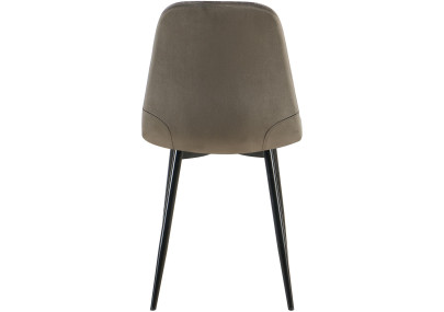 Chaise de salle à manger Baxter en velours anthracite