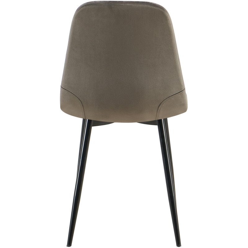 Chaise de salle à manger Baxter en velours anthracite