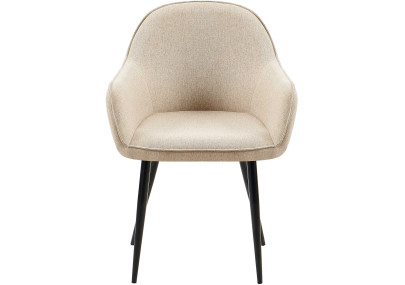 Ensemble de 2 chaises de salle à manger Boise, tissu taupe