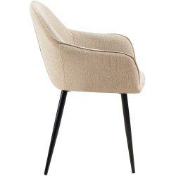 Ensemble de 2 chaises de salle à manger Boise, tissu taupe