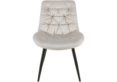 Chaise de salle à manger Rossford, velours gris