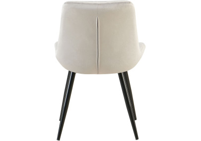 Chaise de salle à manger Rossford, velours gris