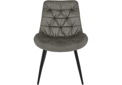 Chaise de salle à manger Rossford en velours anthracite
