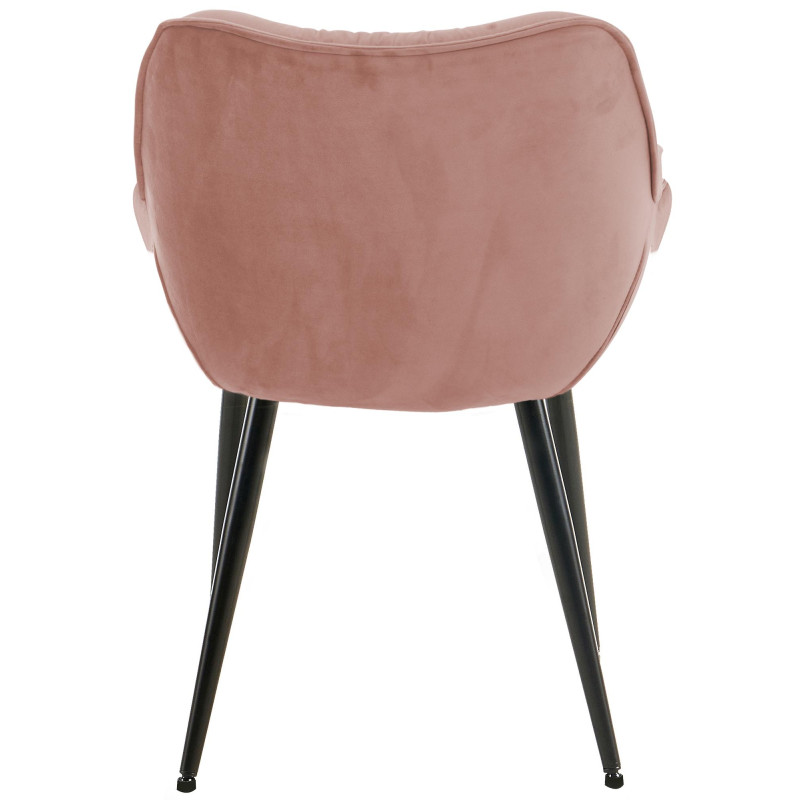 Ensemble de 2 chaises Tanna en velours rose