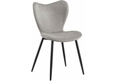 Chaise de salle à manger Maika, tissu gris