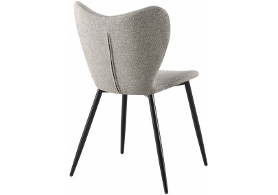 Chaise de salle à manger Maika, tissu gris