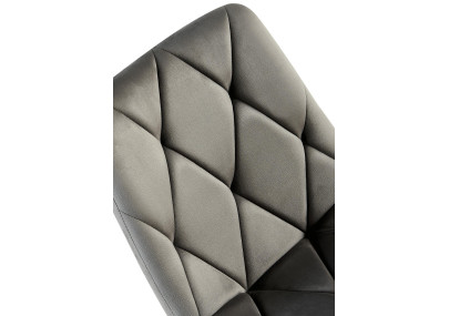 Chaise de salle à manger Clairton en velours anthracite