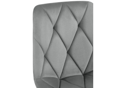 Chaise de salle à manger Clairton, velours, gris foncé