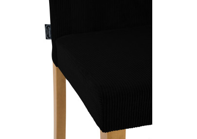 Chaise de salle à manger Ina Cord noir clair antique