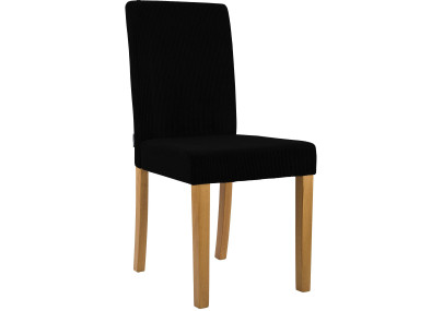 Chaise de salle à manger Ina Cord noir clair antique