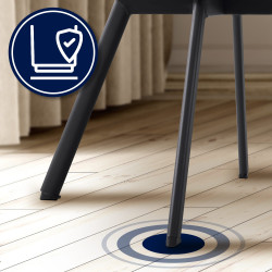 Chaise de salle à manger Jordi, velours, crème