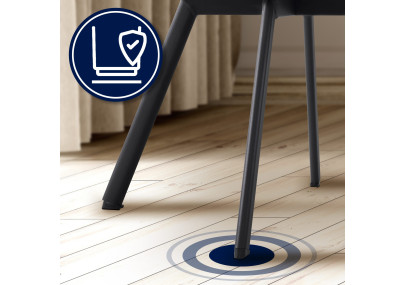 Chaise de salle à manger Jordi, velours noir