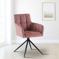 Chaise de salle à manger Jonah, tissu rouge rubis