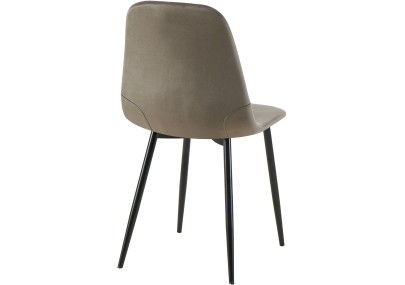 Ensemble de 4 chaises de salle à manger Baxter en velours anthracite