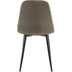 Ensemble de 4 chaises de salle à manger Baxter en velours anthracite