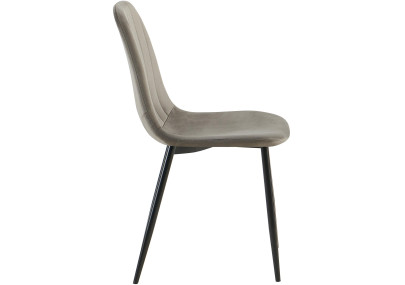 Ensemble de 4 chaises de salle à manger Baxter en velours anthracite