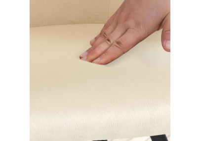 Chaise de salle à manger Jaysie, velours, crème