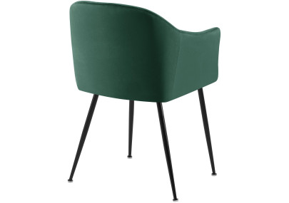 Chaise de salle à manger Jaysie, velours vert foncé