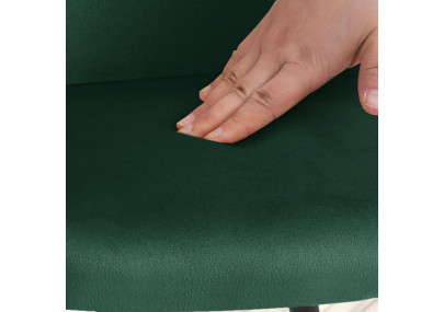 Chaise de salle à manger Jaysie, velours vert foncé