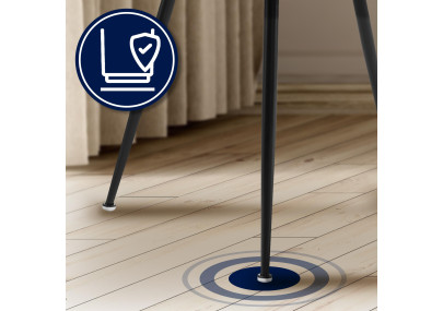 Chaise de salle à manger Jaysie, velours, noire