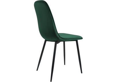 Ensemble de 2 chaises de salle à manger Maryam en velours vert